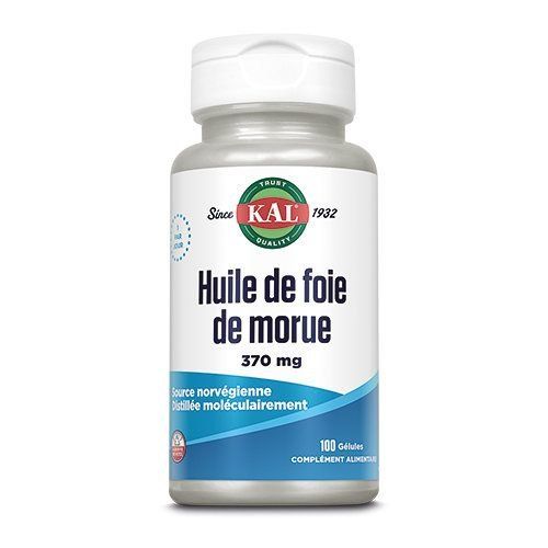 Kal HUILE DE FOIE DE MORUE 370 mg 100 gélules  - Noria Distribution